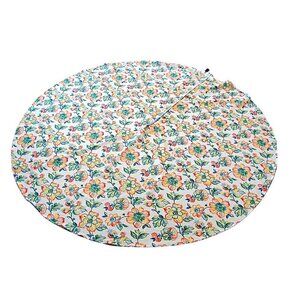 Nicole Miller Floral Round Tablecloth 69" Diameter Zipper Umbrella Hole Ind/Out